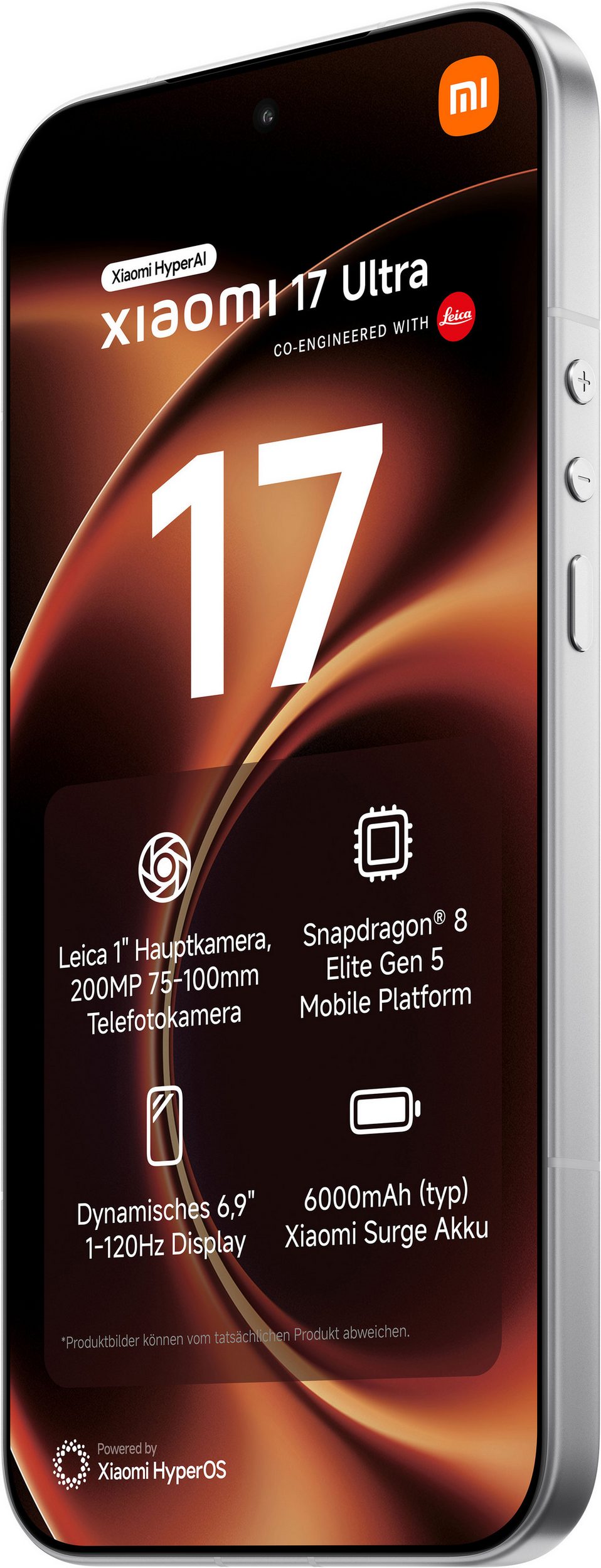 XIAOMI 17 Ultra 6,9Zoll Smartphone 512GB 16GB RAM 50MP Kamera Weiß