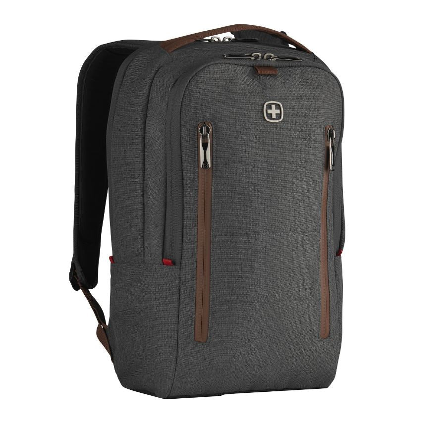 WENGER Laptop Rucksack CityUpgrade 16 Zoll Notebook Tasche + Umhängetasche Grau