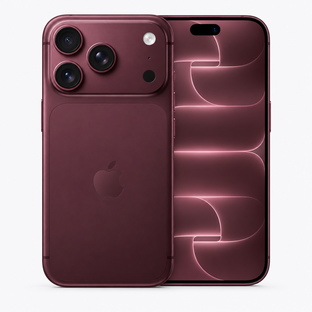 Apple iPhone 18 Pro Burgunder – Rück- und Vorderseite