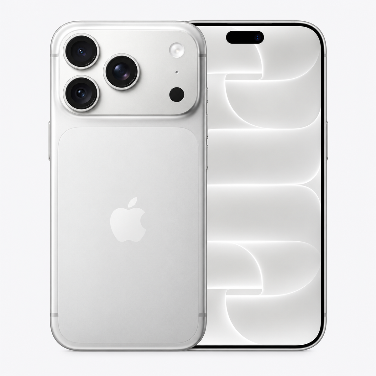 Apple iPhone 18 Pro Silber – Rück- und Vorderseite