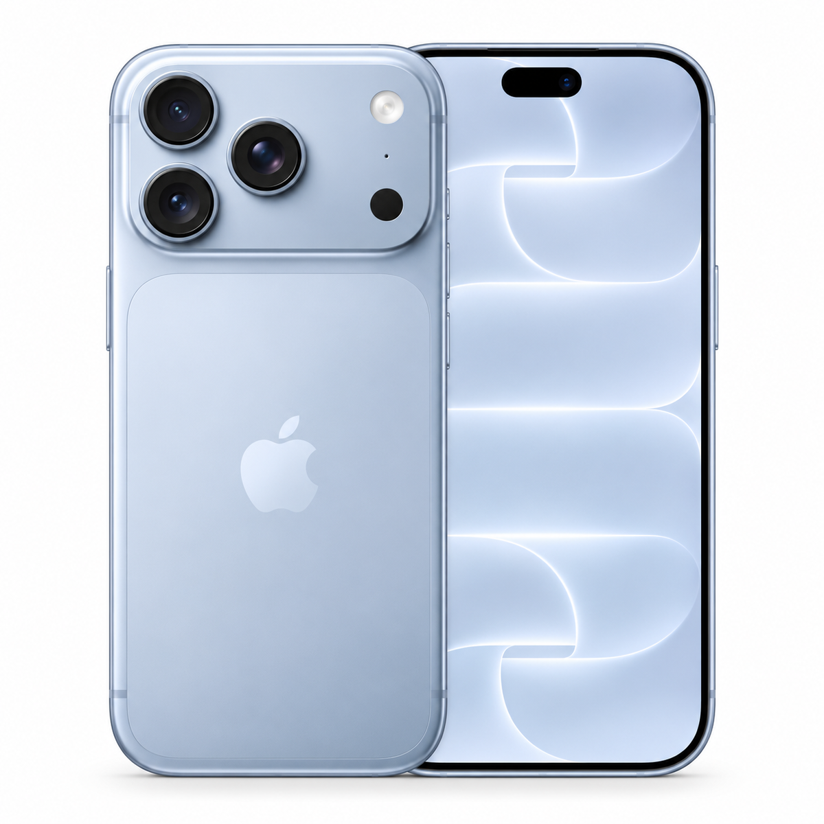 Apple iPhone 18 Pro – Polar (Glacier Blau), Rück- und Vorderseite