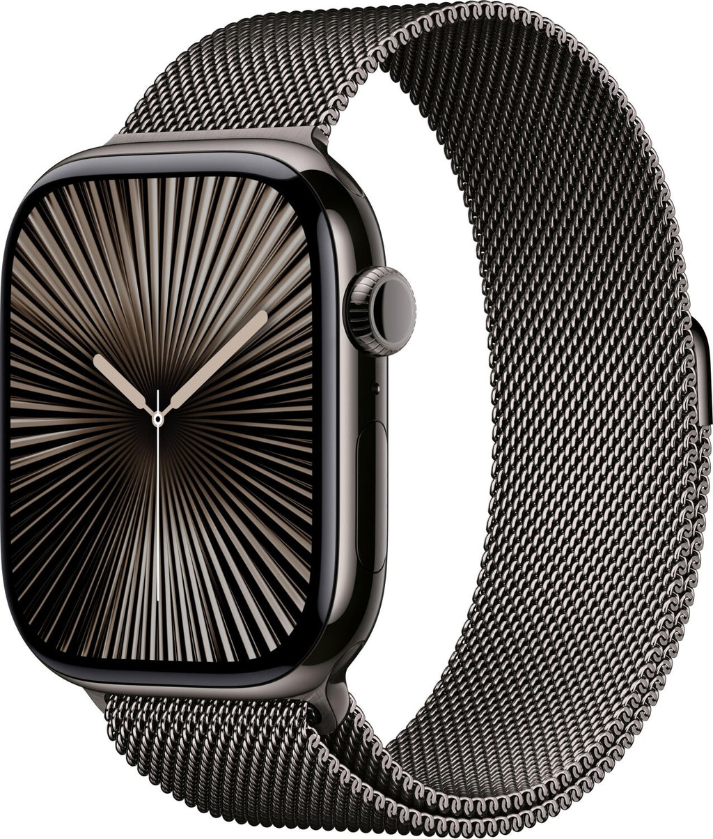 Apple Watch Series 10 GPS + Cellular, 42 mm Titan Schiefer, Milanaise