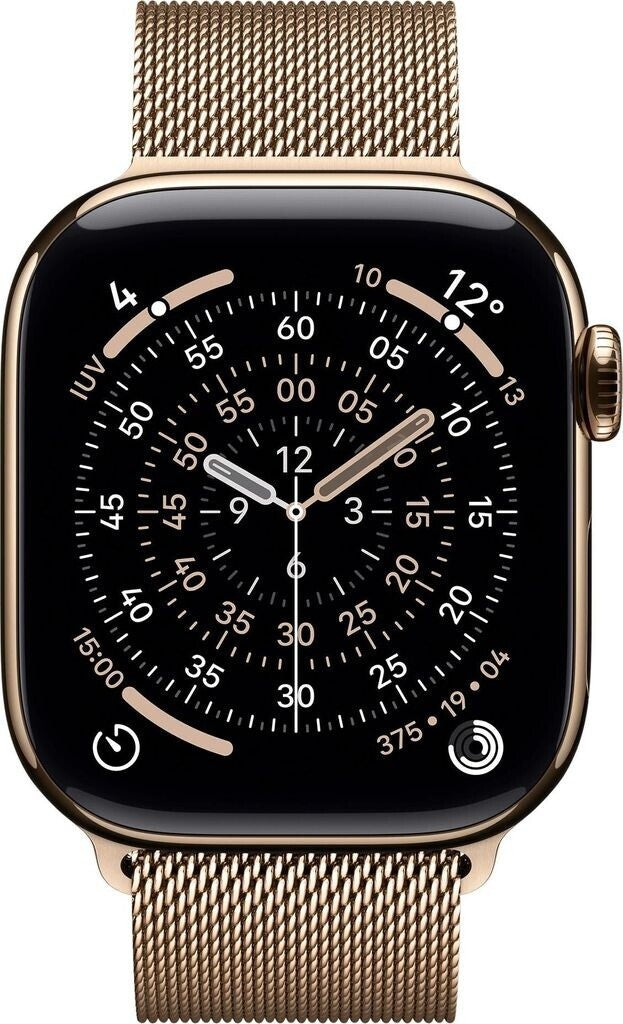 Apple Watch Series 11 GPS + Cellular, 46 mm Titan Gold, Milanaise (M/L)