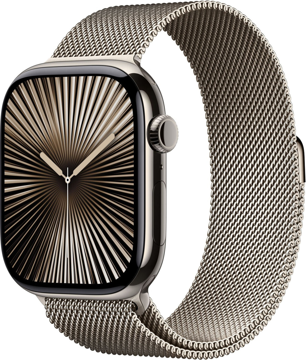 Apple Watch Series 10 GPS + Cellular, 46 mm Titan Natur, Milanaise (S/M)