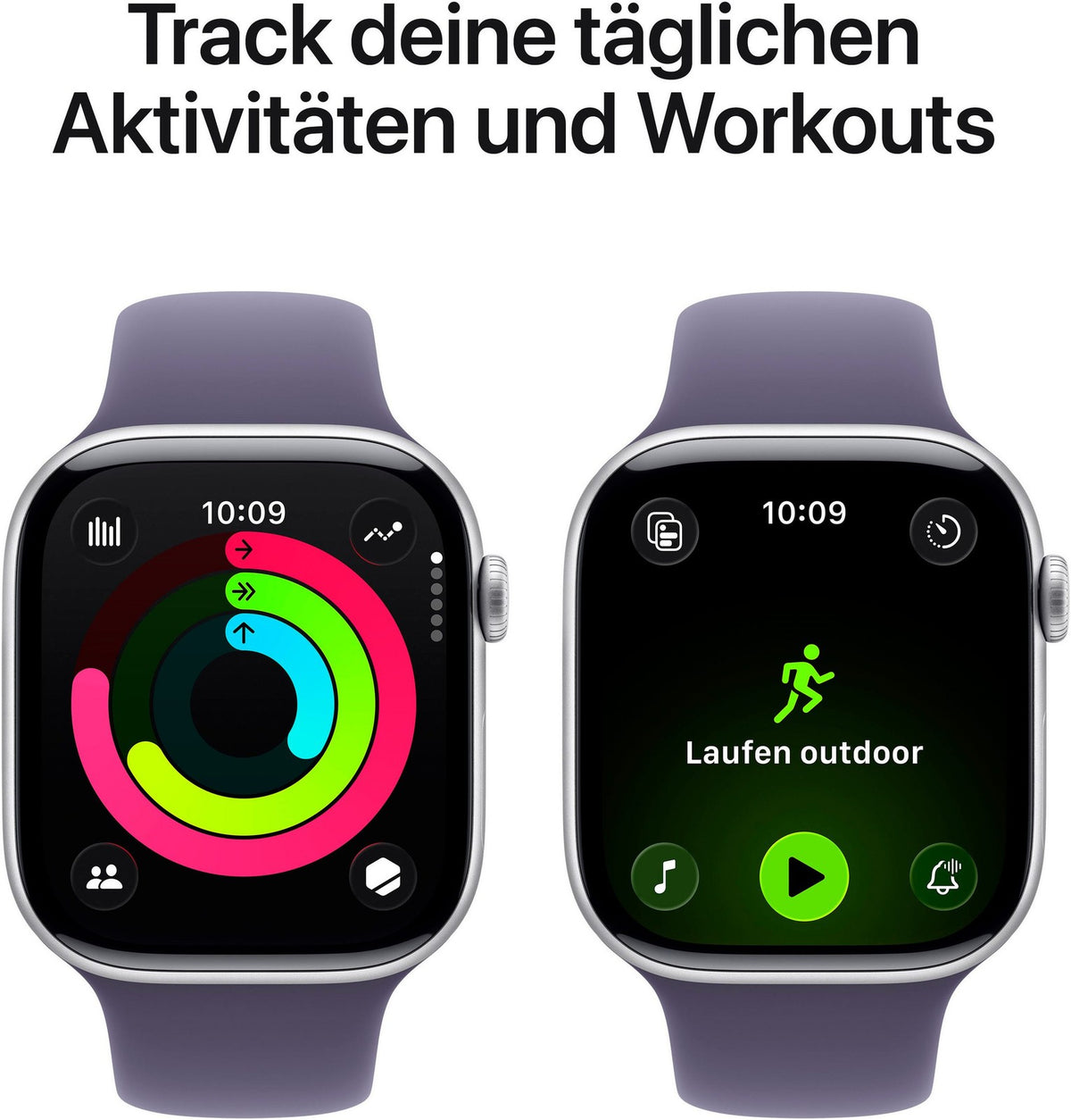 Apple Watch Series 11 GPS + Cellular, 46 mm Aluminium, Sportarmband Lila (M/L)