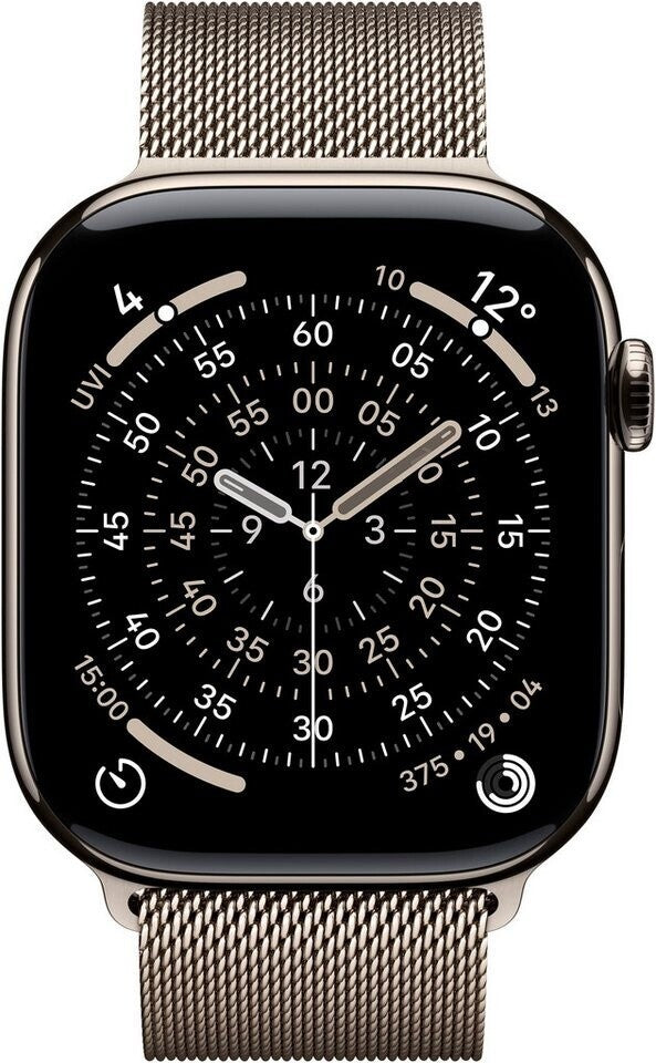 Apple Watch Series 11 GPS + Cellular, 46 mm Titan Natur, Milanaise (M/L)