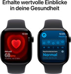 Apple Watch Series 11 GPS, 46 mm Aluminium, Sportarmband Schwarz (S/M)