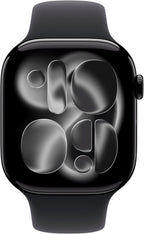 Apple Watch Series 11 GPS + Cellular, 42 mm Aluminium, Sportarmband Schwarz (M/L) (MF854ZR/A)