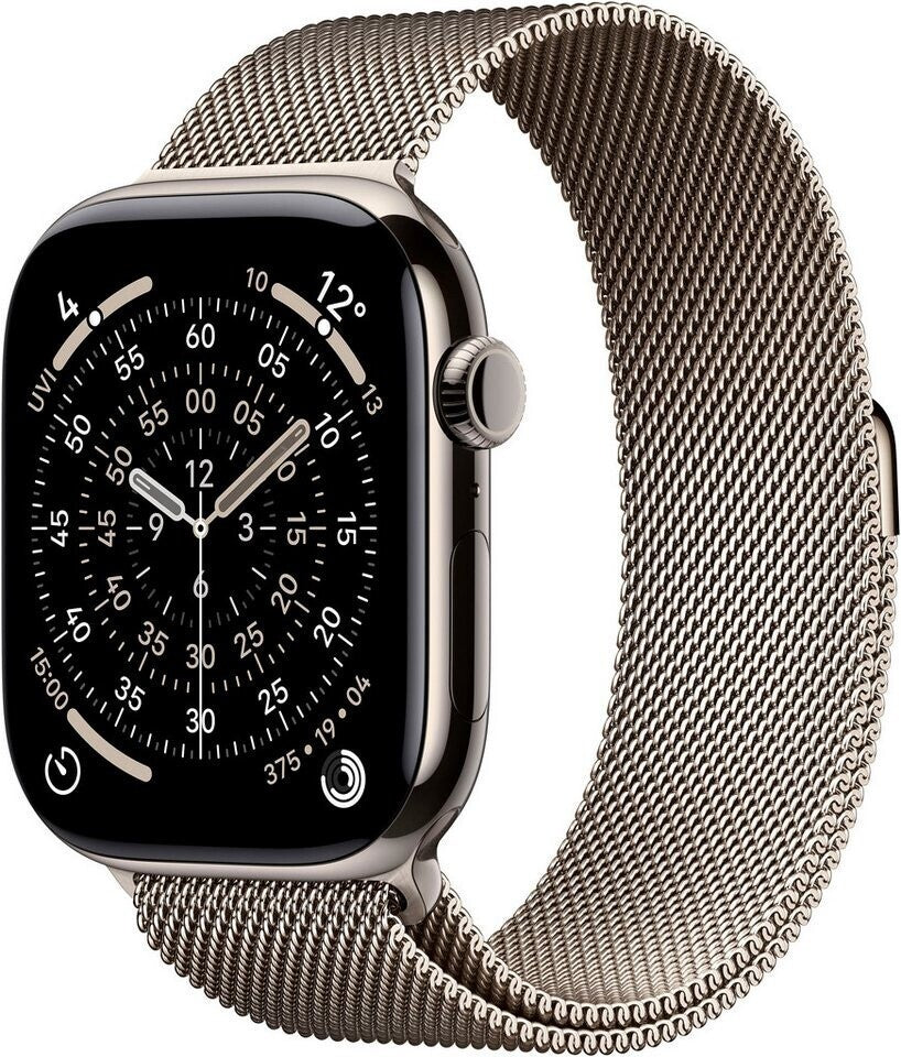Apple Watch Series 11 GPS + Cellular, 42 mm Titan Natur, Milanaise