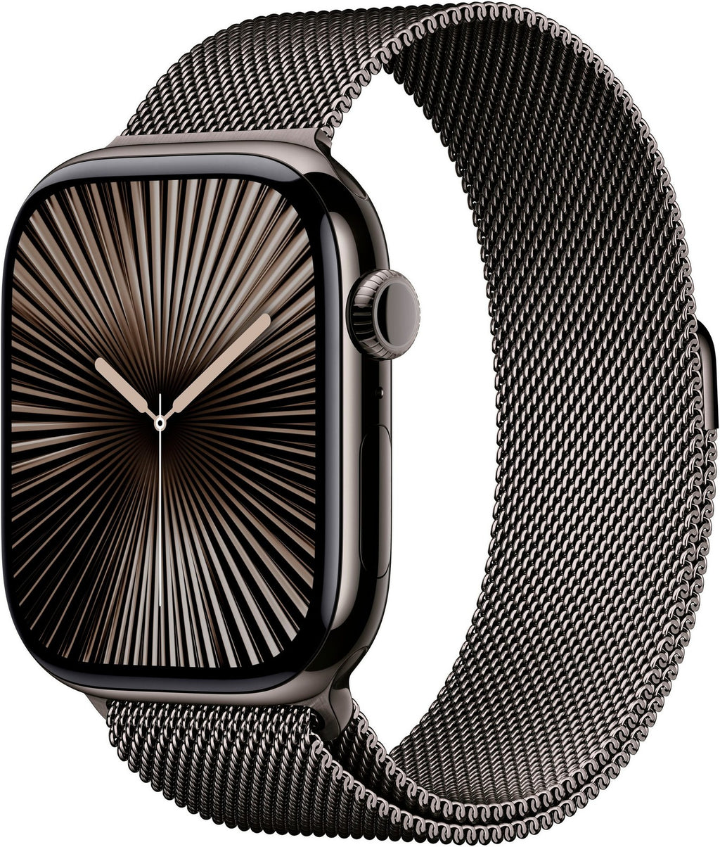 APPLE Watch S10 GPS+Cell 46 mm Titan Milanaisearmband schiefer MC7R4QF/A