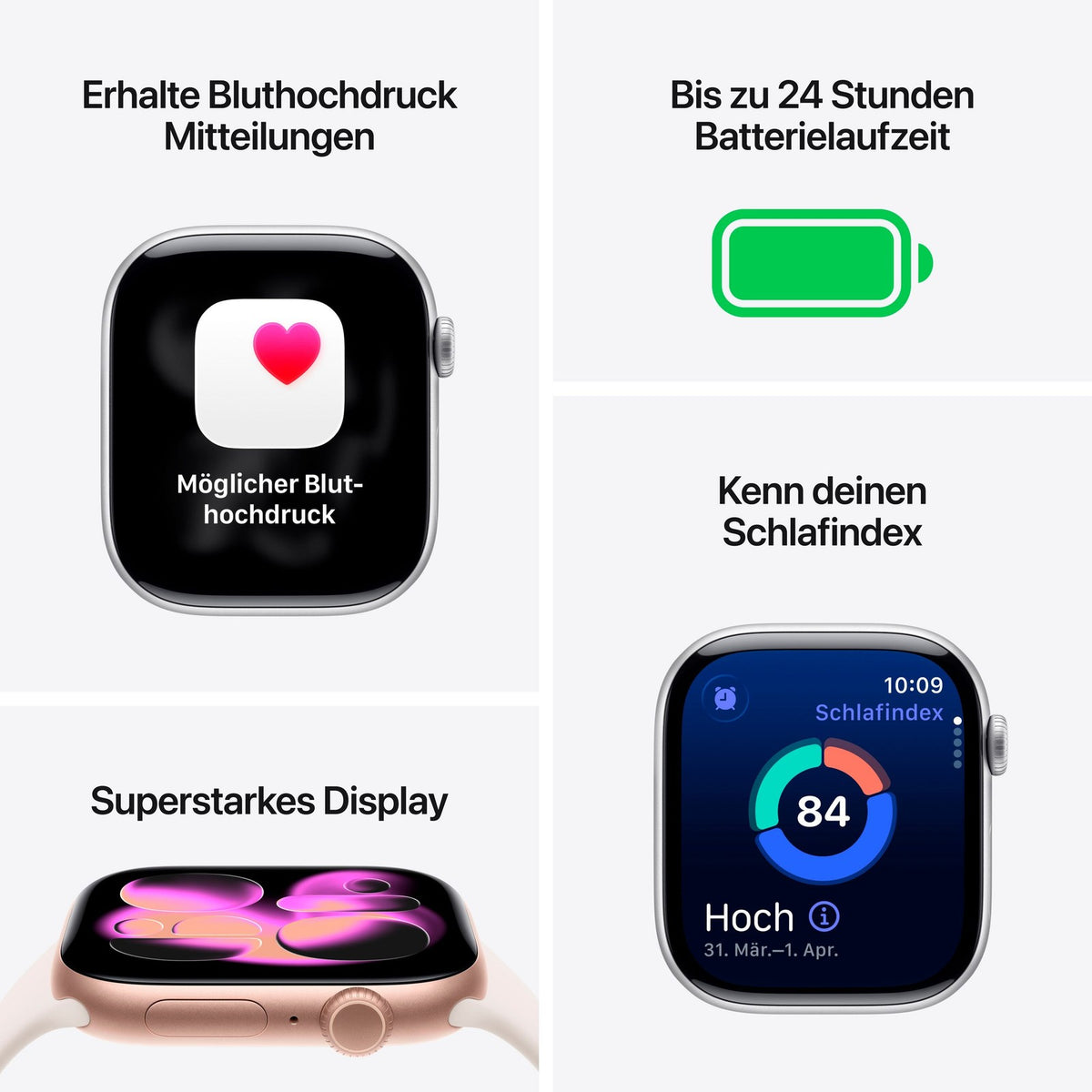 Apple Watch Series 11 GPS + Cellular, 46 mm Aluminium, Sportarmband Schwarz (M/L)