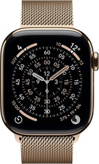 Apple Watch Series 11 GPS + Cellular, 46 mm Titan Gold, Milanaise (S/M)