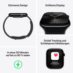 Apple Watch Series 10 GPS + Cellular, 42 mm Titan, Sportarmband Beige (M/L)