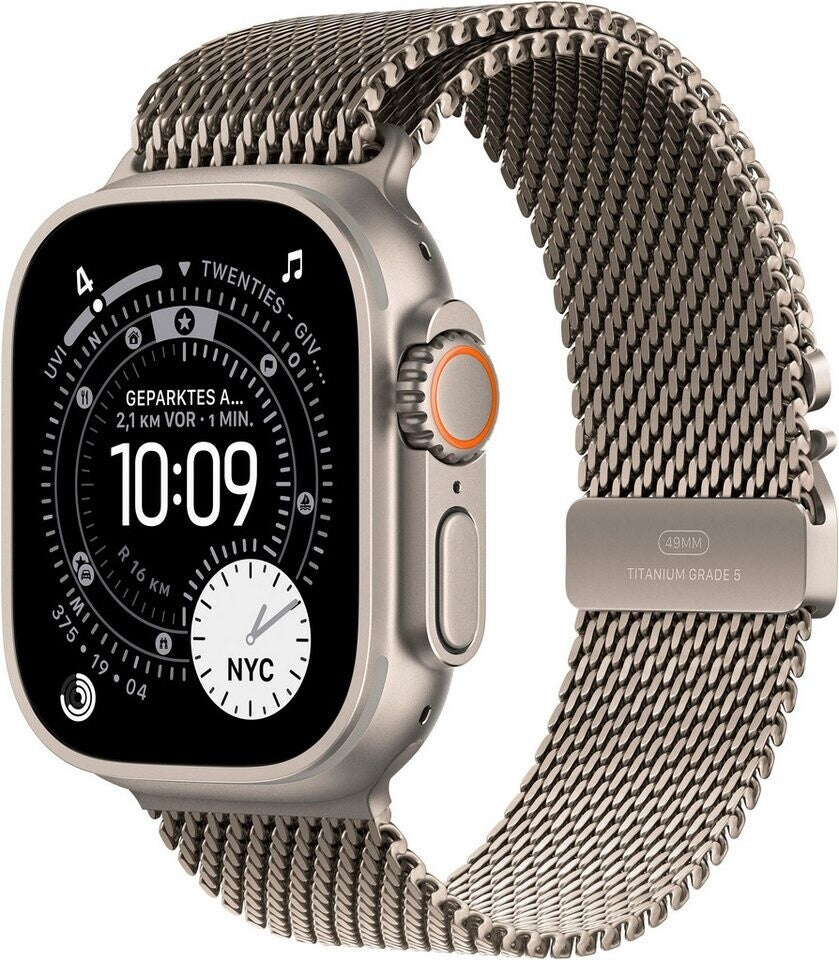 Apple Watch Ultra 3 GPS + Cellular, 49 mm Titan, Milanaise (L)