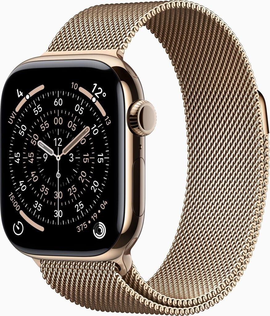 Apple Watch Series 11 GPS + Cellular, 46 mm Titan Gold, Milanaise (M/L)