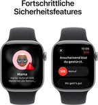 Apple Watch Series 11 GPS + Cellular, 46 mm Aluminium, Sportarmband Schwarz (M/L)