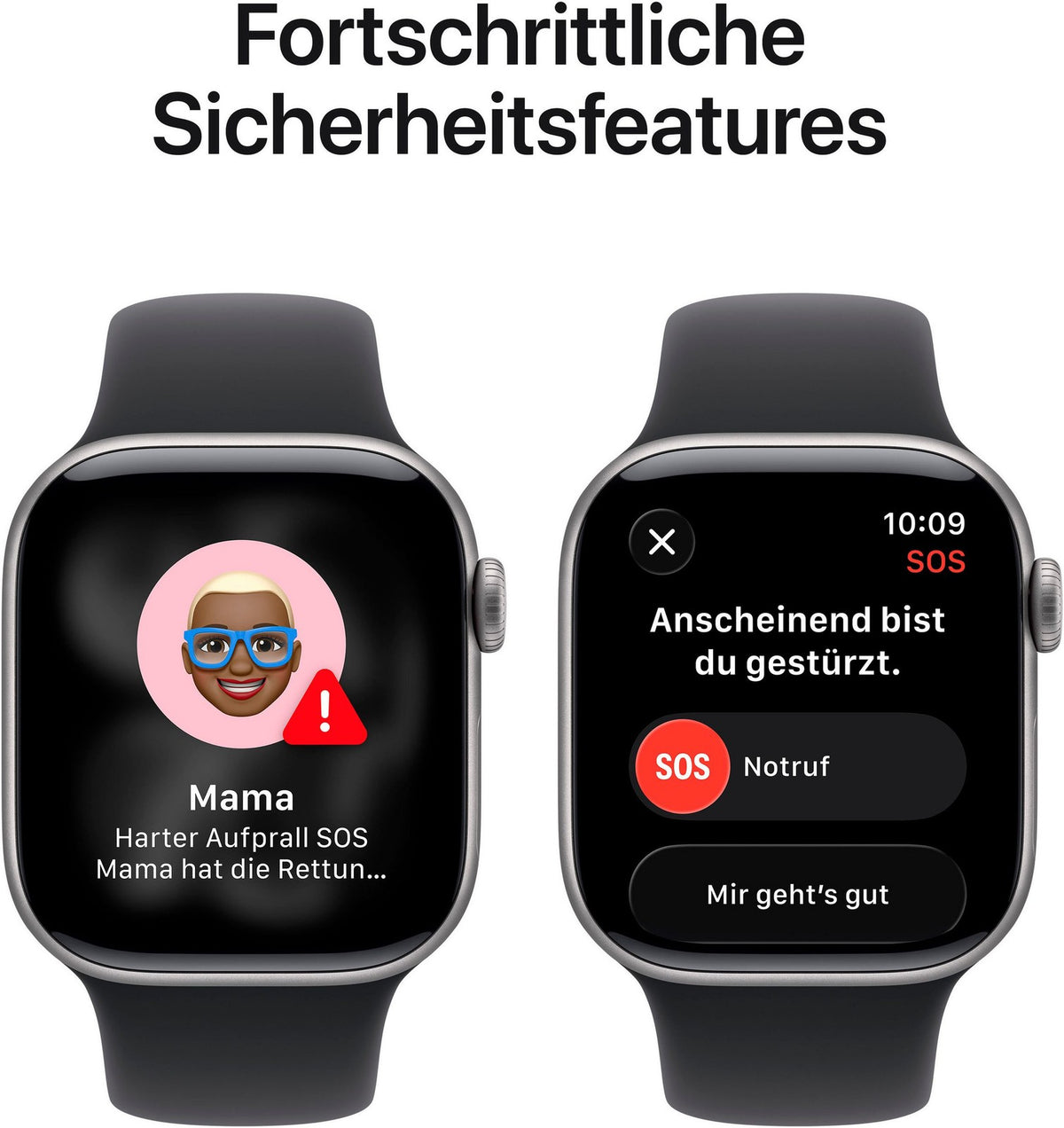 Apple Watch Series 11 GPS + Cellular, 46 mm Aluminium, Sportarmband Schwarz (M/L)