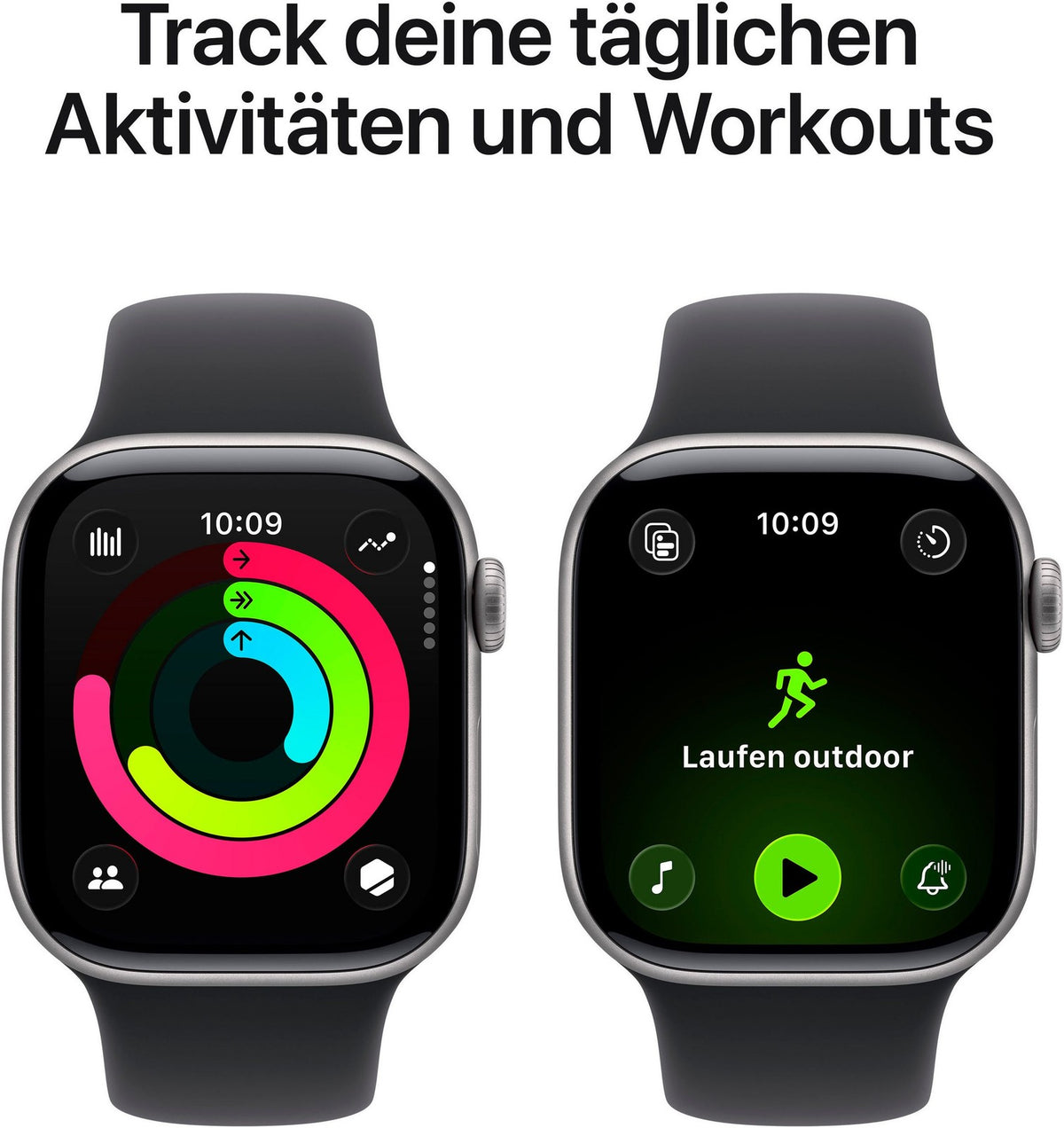 APPLE Watch S11 42mm Alugehäuse Grau Sportband Black S/M MEQW4ZR/A