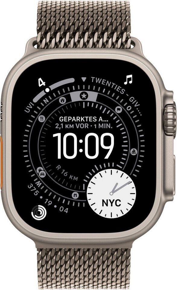 Apple Watch Ultra 3 GPS + Cellular, 49 mm Titan, Milanaise (M) (MEWY4QF/A)