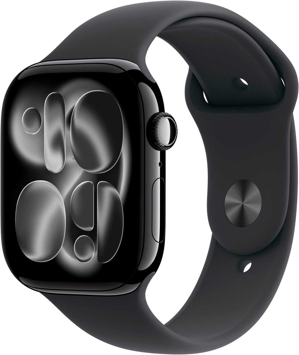Apple Watch Series 11 GPS + Cellular, 42 mm Aluminium, Sportarmband Schwarz (M/L) (MF854ZR/A)