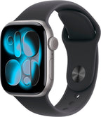 Apple Watch Series 11 GPS + Cellular, 46 mm Aluminium, Sportarmband Schwarz (M/L)