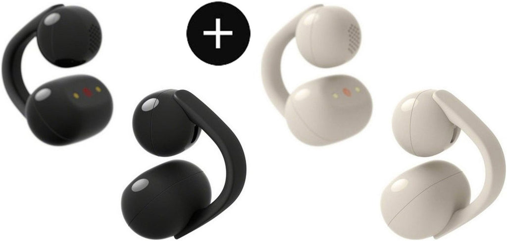 Sony LinkBuds Clip WF-LC900 Open-Ear, 2er-Set Schwarz + Beige